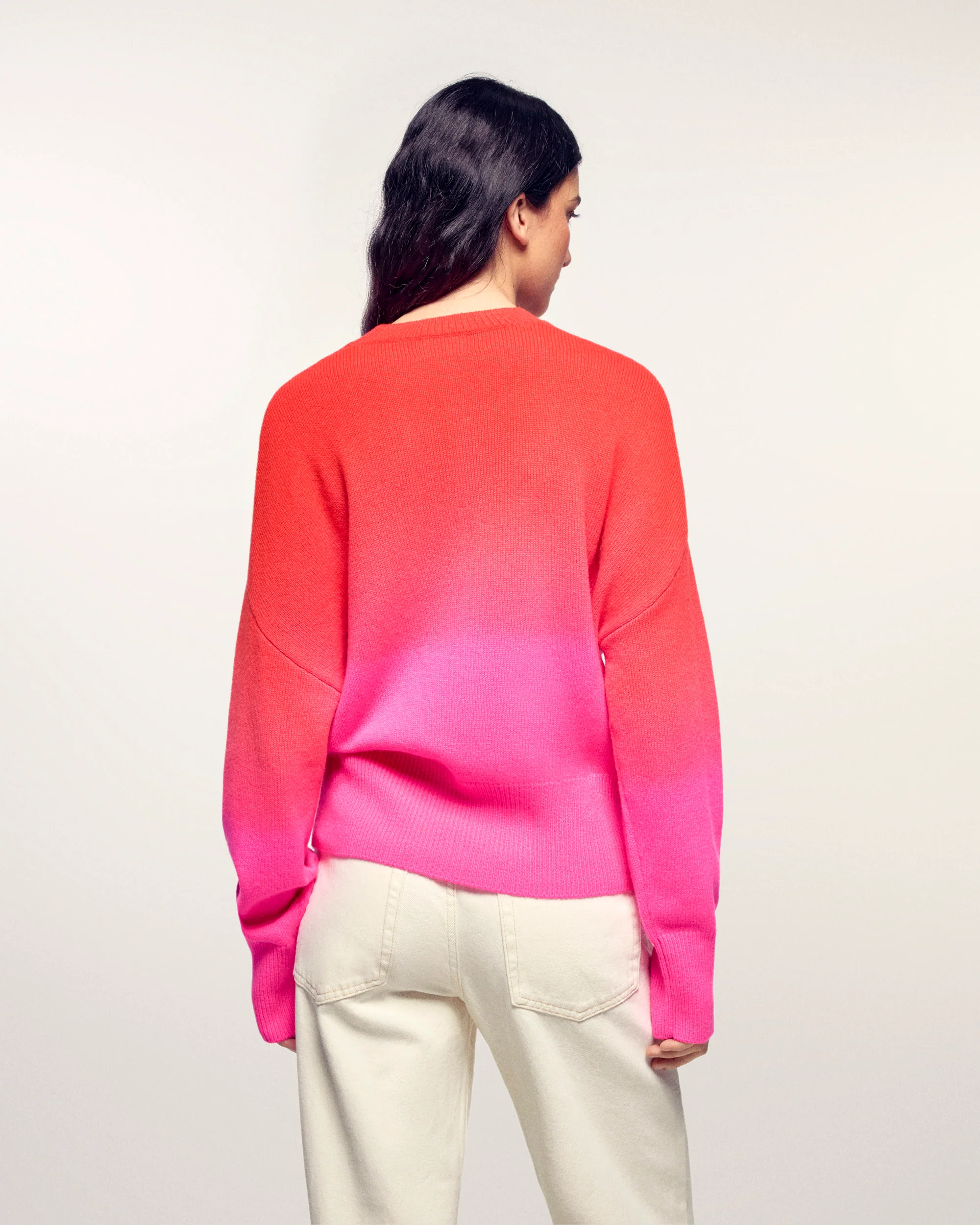 "FUTURE" Pearl Embroidered Crewneck Sweater (S26/ FEMME/ Fire Orange) - Image 5