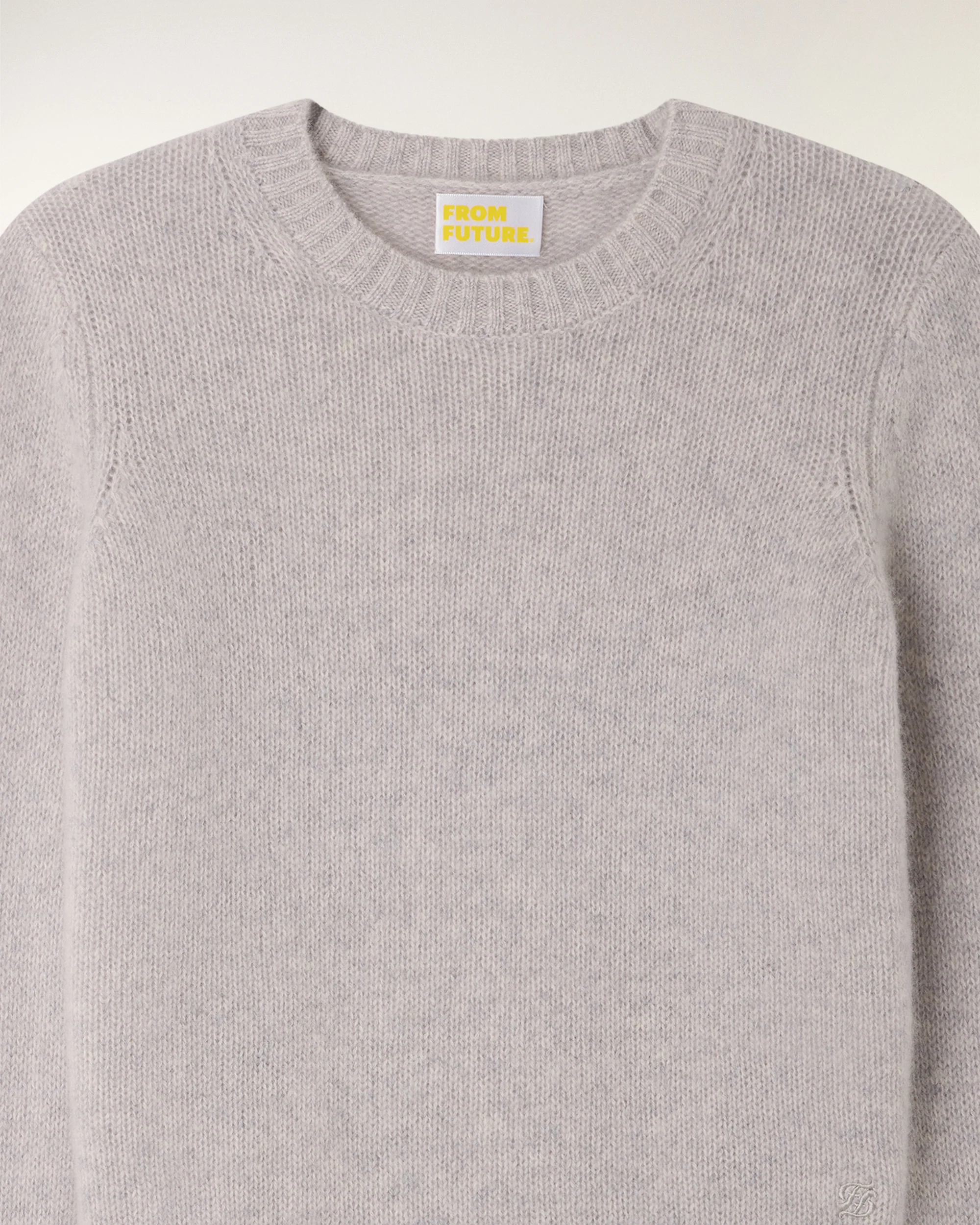 Cropped Crewneck Sweater (S26 / FEMME / Gris Chiné Clair) - Image 6