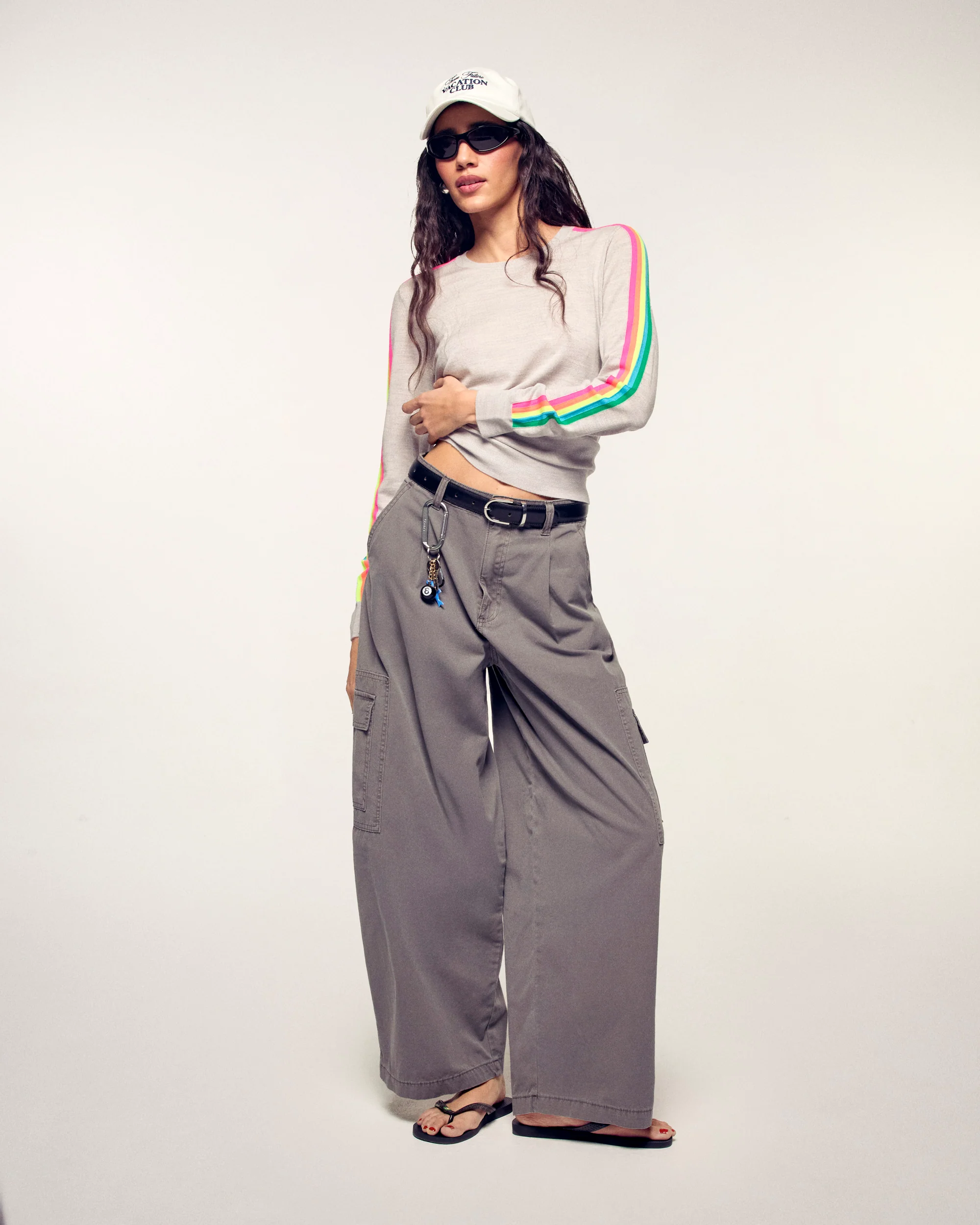 Striped Crewneck Sweater Multicolor (S26 / FEMME / Gris Chiné Clair / RWS) - Image 3