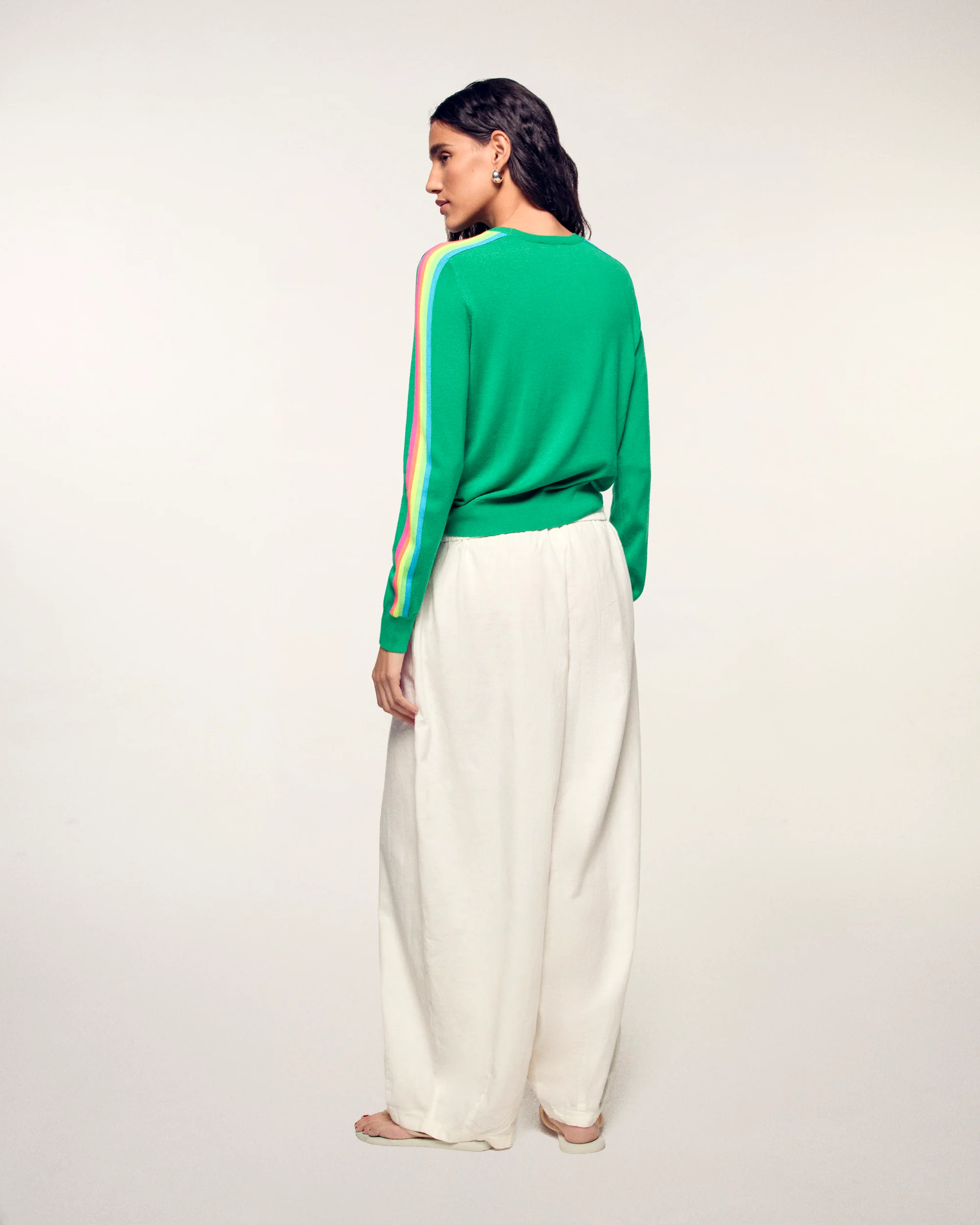 Striped Crewneck Sweater Multicolor (S26 / FEMME / Infinity Green / RWS) - Image 3