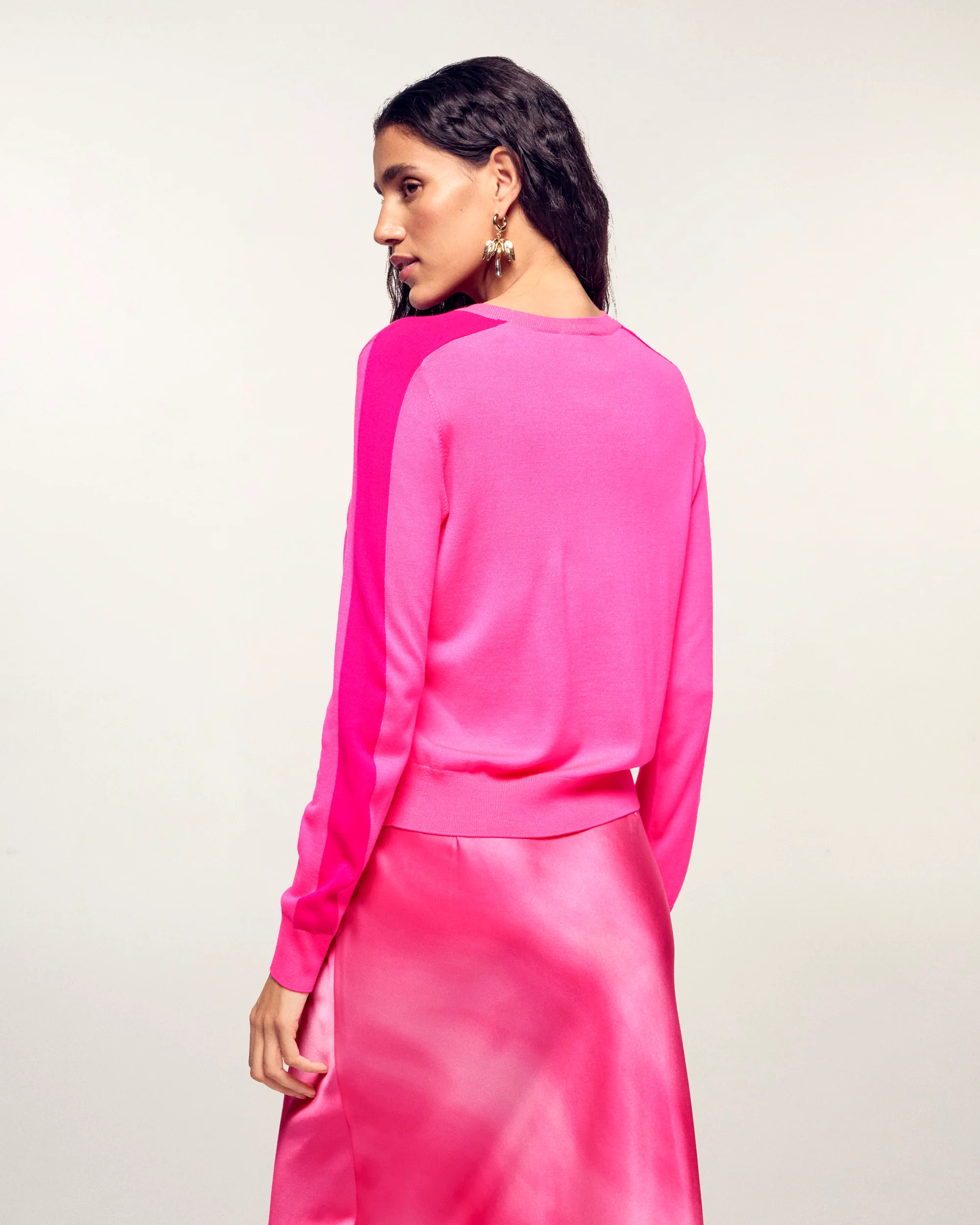 Striped Crewneck Sweater (S26 / FEMME / Love Pink / RWS) - Image 3
