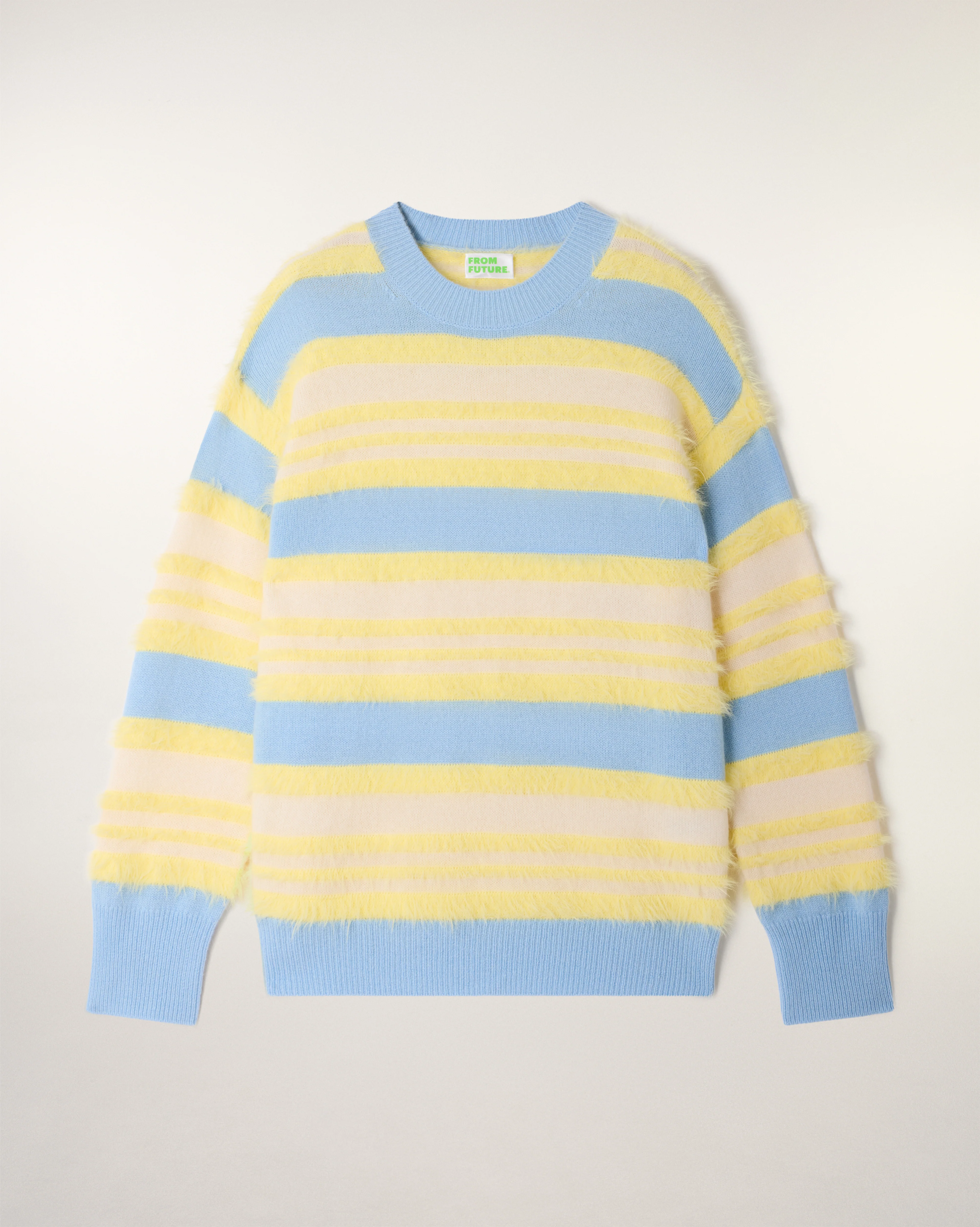Brushed Striped Oversize Cashmere Sweater (S26 / FEMME / Multico) - Image 5