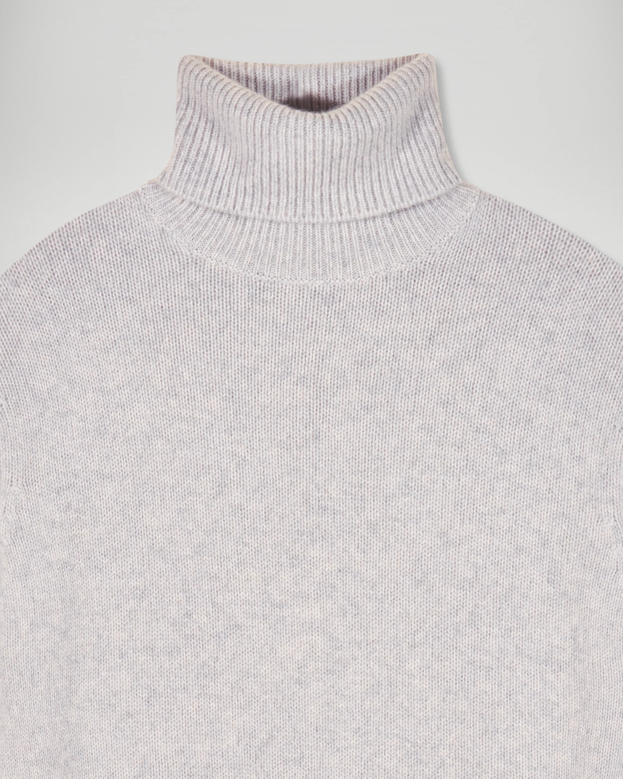 Turtleneck Sweater with Contrast Cuffs (H25 / FEMME / Light Heather Gray) - Image 6