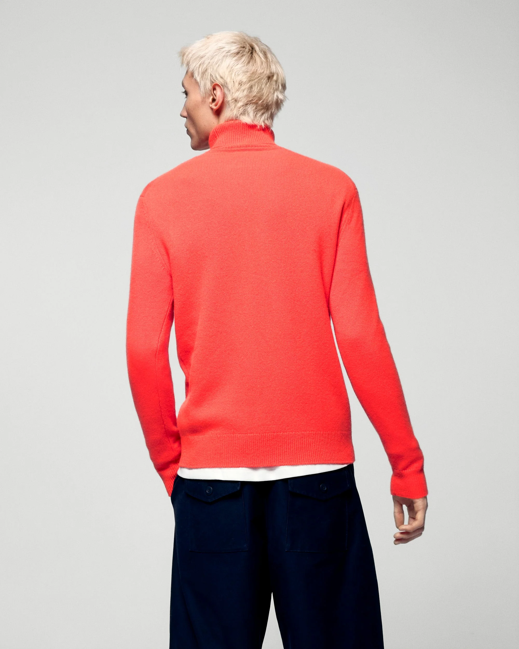 Thick Turtleneck Sweater  (H25 / HOMME / Cosmic Orange) - Image 4