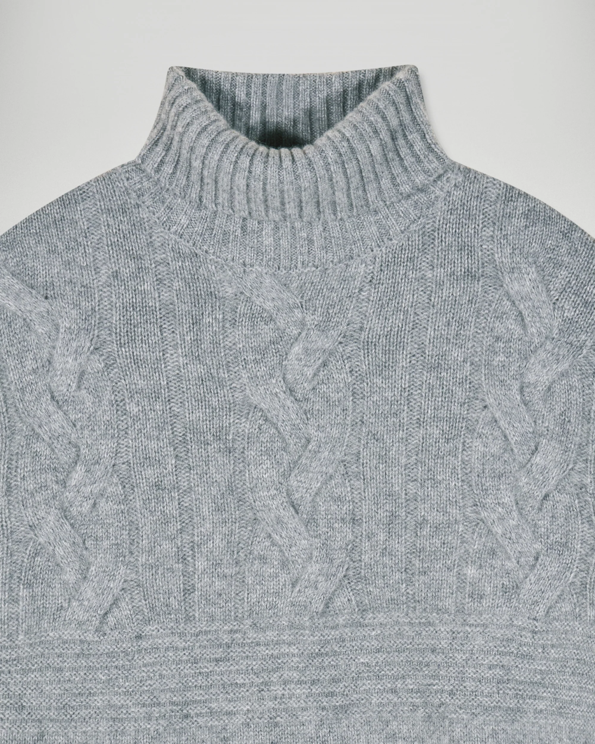 Cable-knit Turtleneck Sweater (H25 / HOMME / Dark Heather Gray) - Image 7