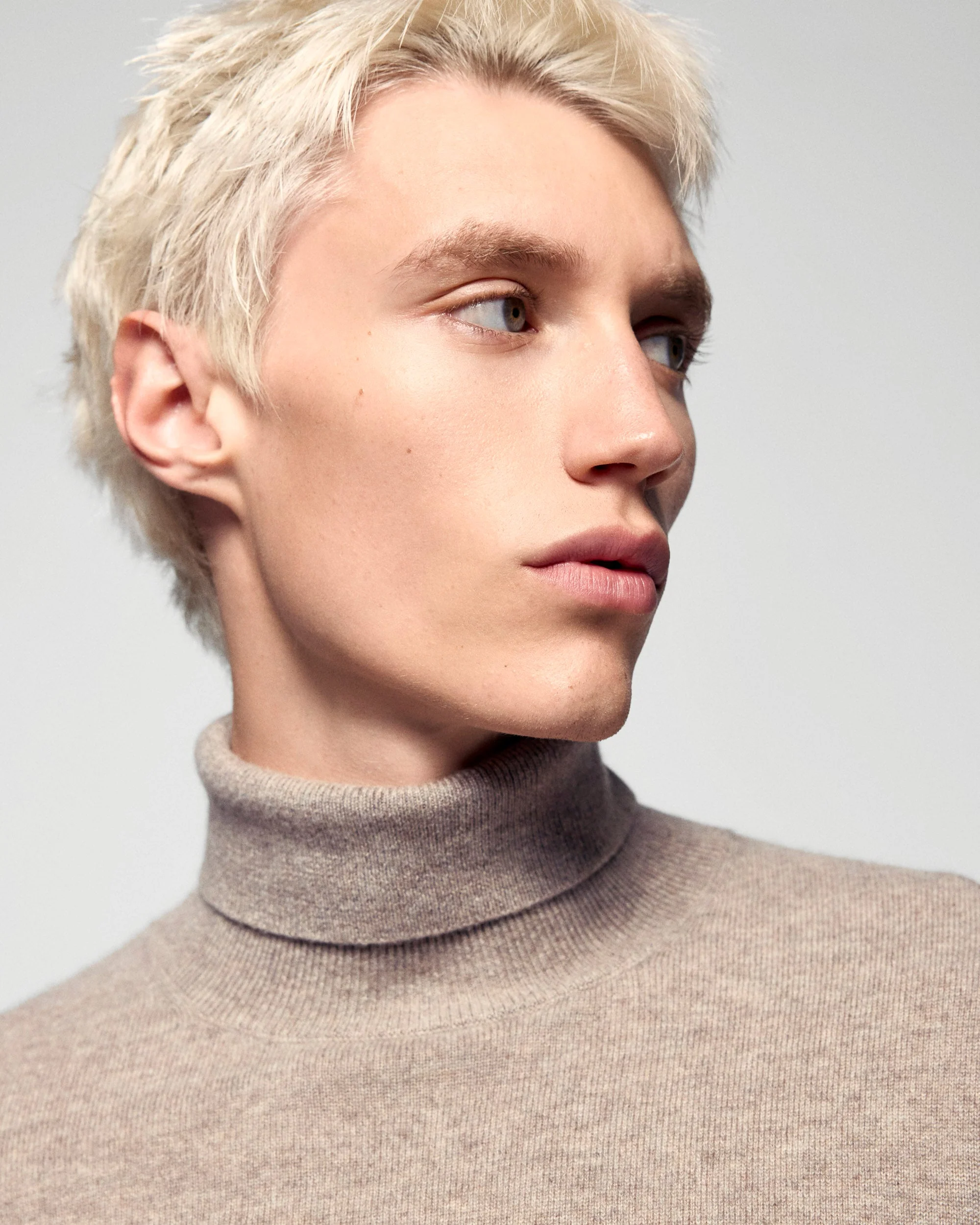 Basic Turtleneck Sweater (H25 / HOMME / Taupe) - Image 5