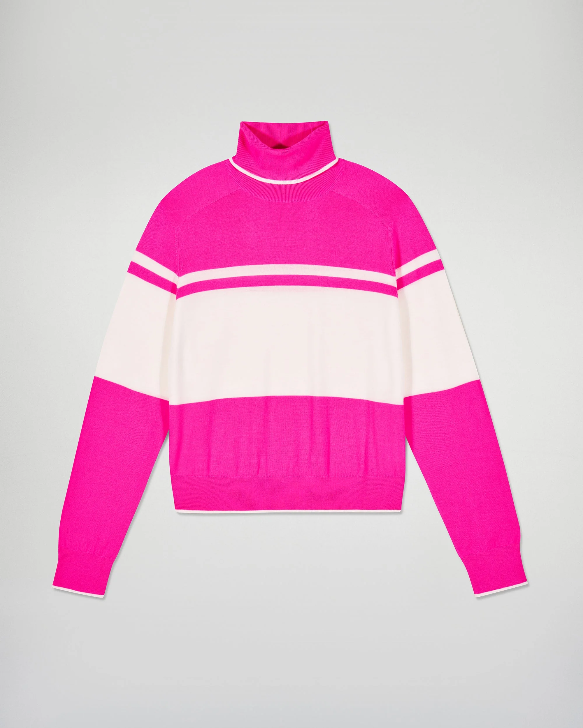 Turtleneck sweater with contrasted trims (H25 / FEMME / Cosmic Pink / RWS) - Image 5