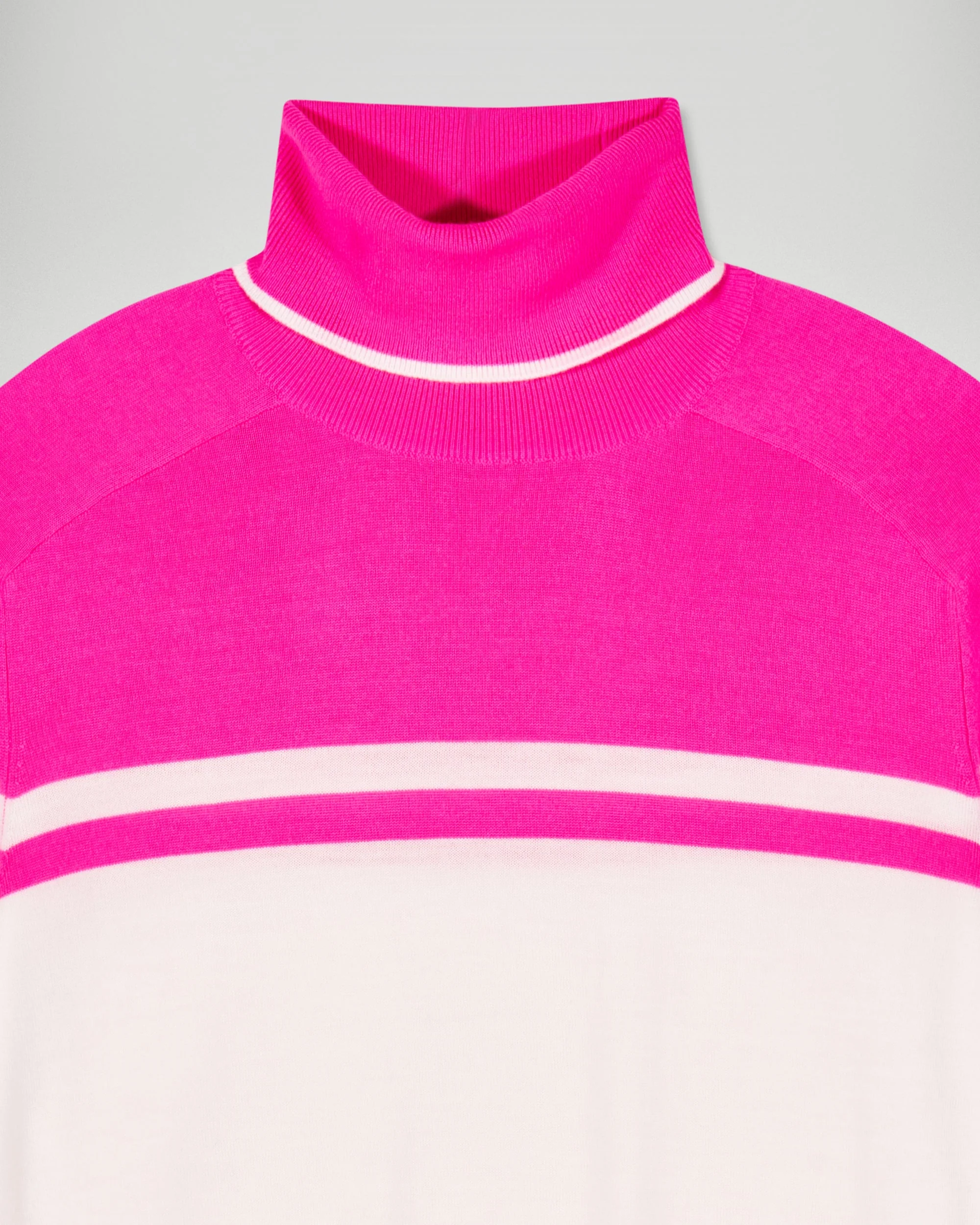 Turtleneck sweater with contrasted trims (H25 / FEMME / Cosmic Pink / RWS) - Image 6