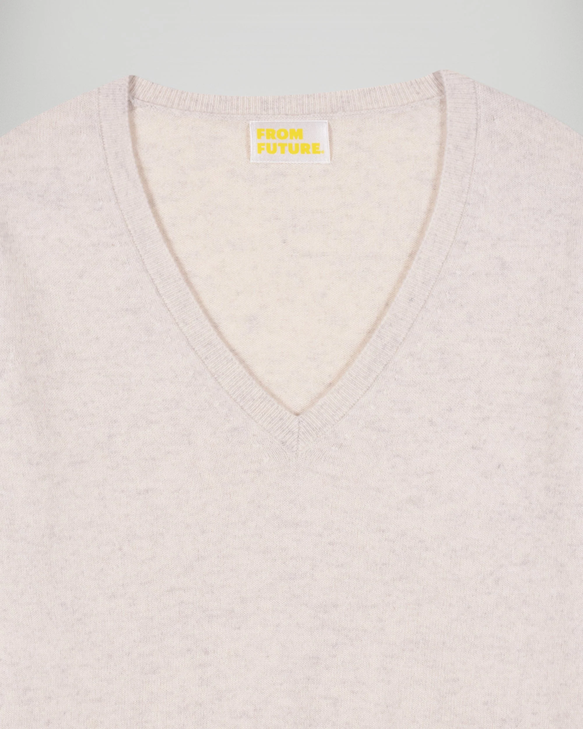 V-Neck Sweaters (H25 / FEMME / Heathered Ecru) - Image 6