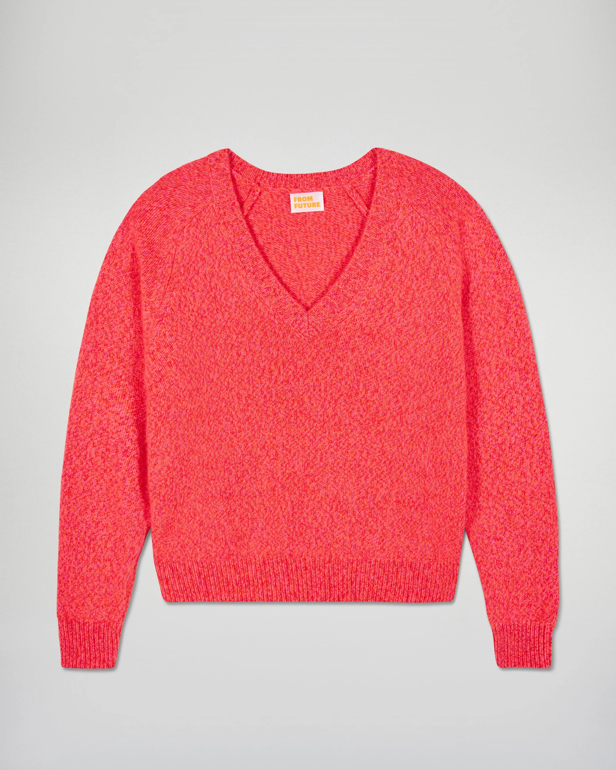 Oversized V-Neck Sweater (H25 / FEMME / Electric Sunset) - Image 5