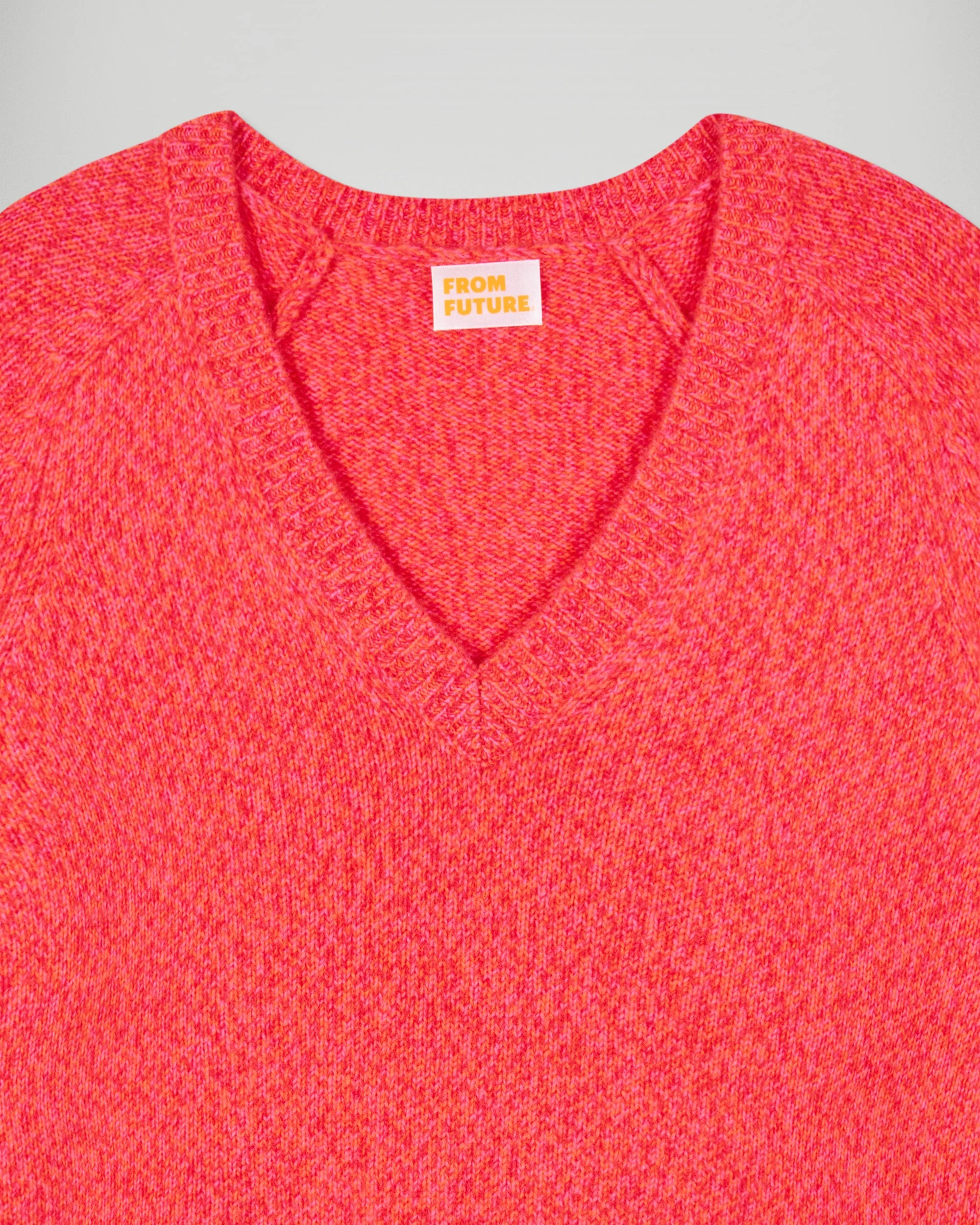 Oversized V-Neck Sweater (H25 / FEMME / Electric Sunset) - Image 6