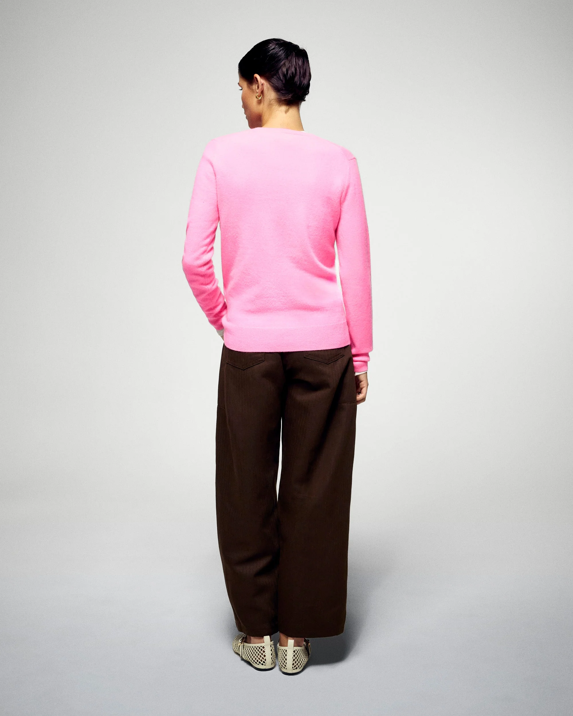V-Neck Sweaters (H25 / FEMME / Fantasy Pink) - Image 3