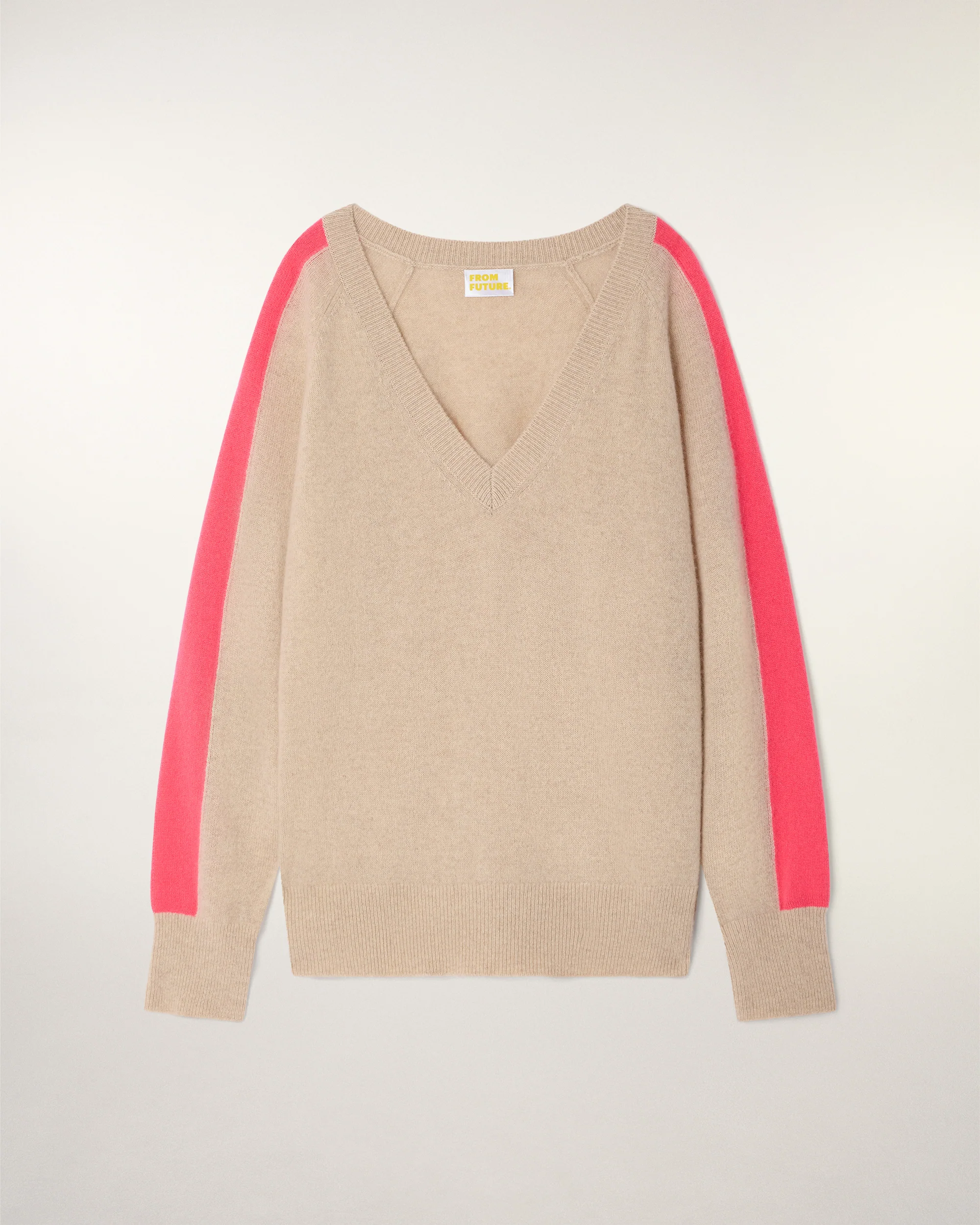 V-Neck Sweater (S26 / FEMME / Beige Chiné) - Image 5