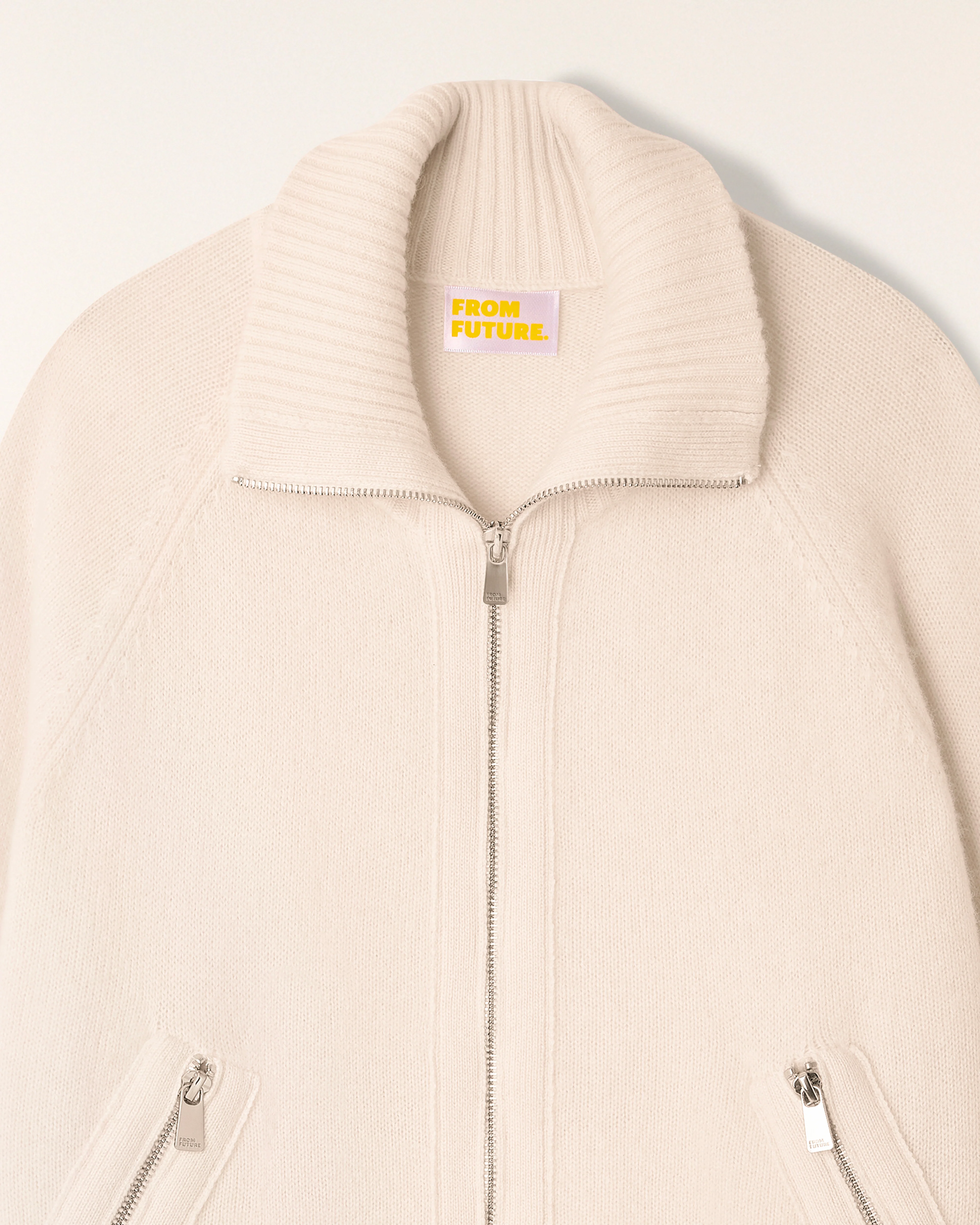 Two-way Zip-up Cardigan (S26/ FEMME/ Ecru) - Image 6