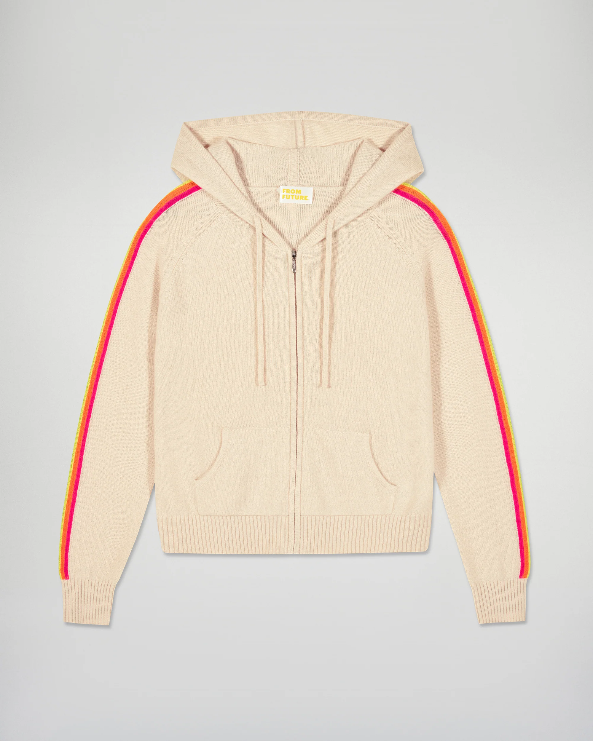 Multicolor Striped Hoodie (H25 / FEMME / Sand) - Image 5