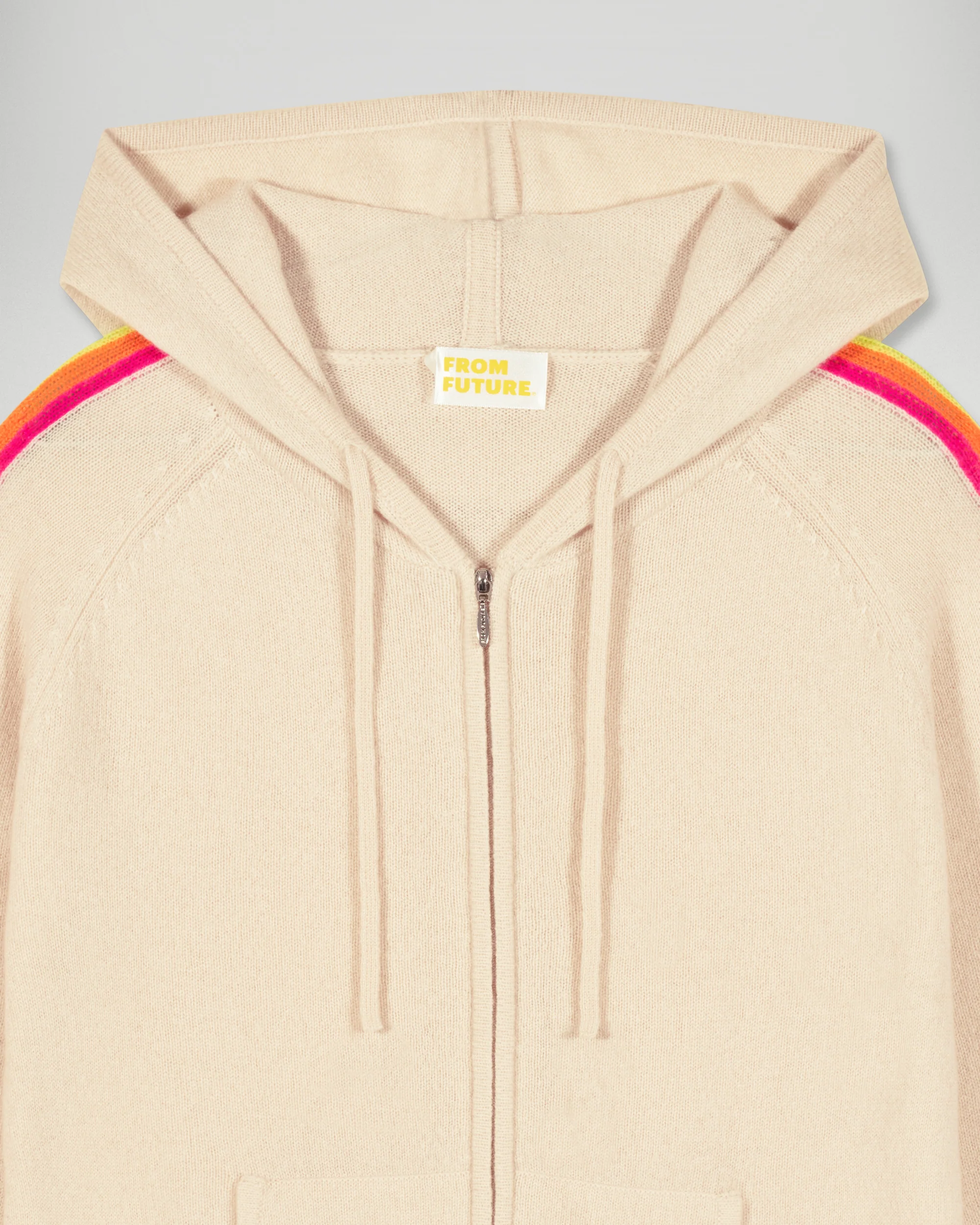 Multicolor Striped Hoodie (H25 / FEMME / Sand) - Image 6