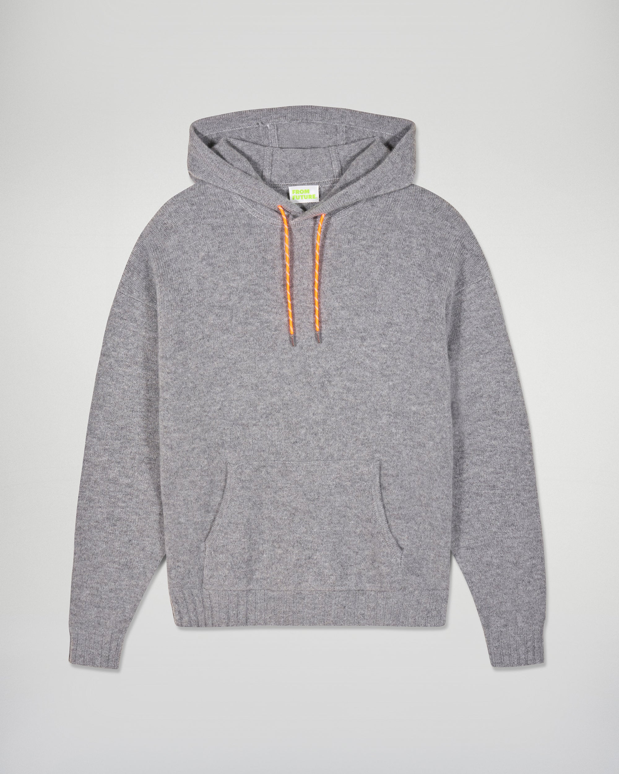 Contrasting Drawstring Hoodie (H25 / HOMME / Gris Chiné Foncé) - Image 3