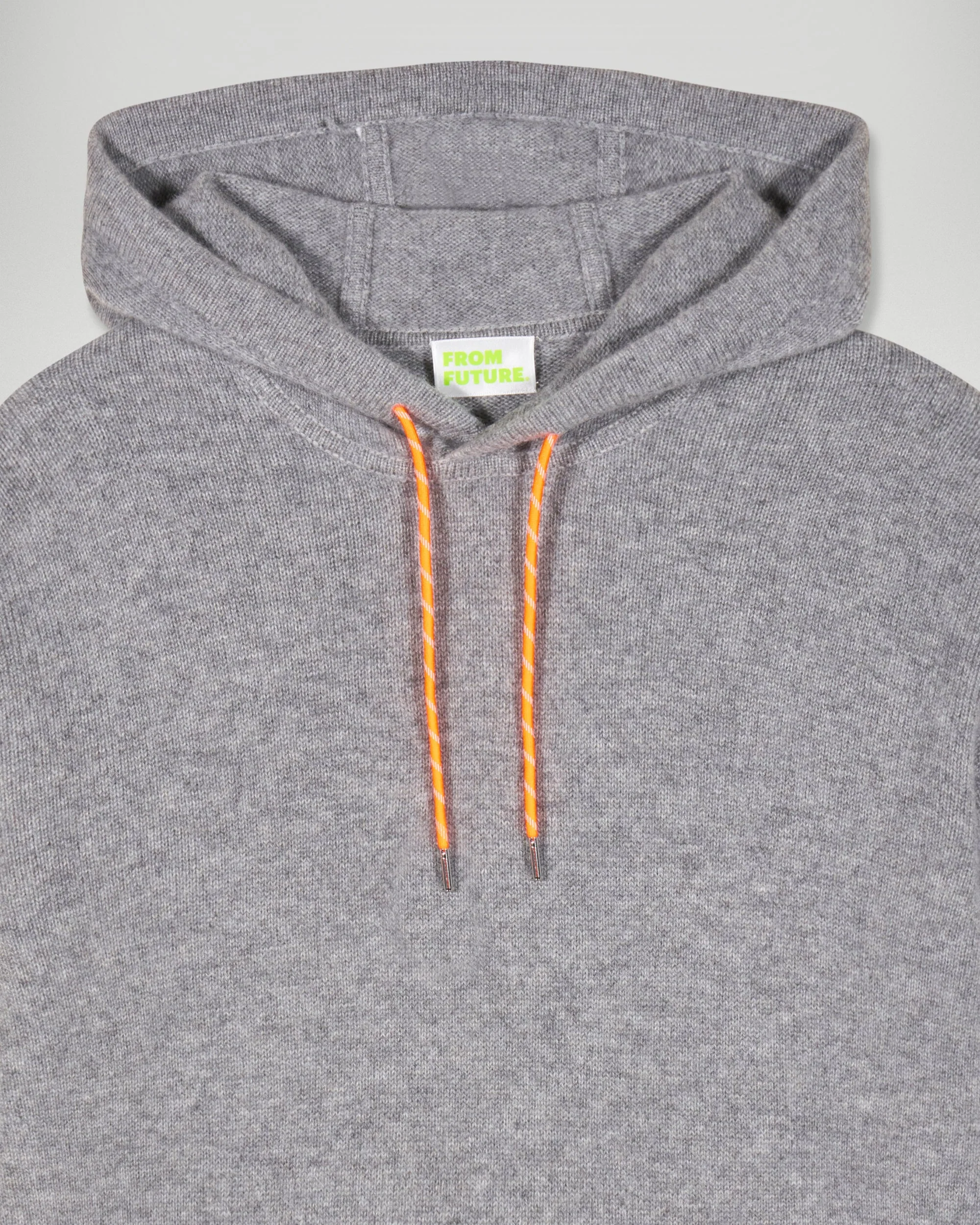 Contrasting Drawstring Hoodie (H25 / HOMME / Gris Chiné Foncé) - Image 4
