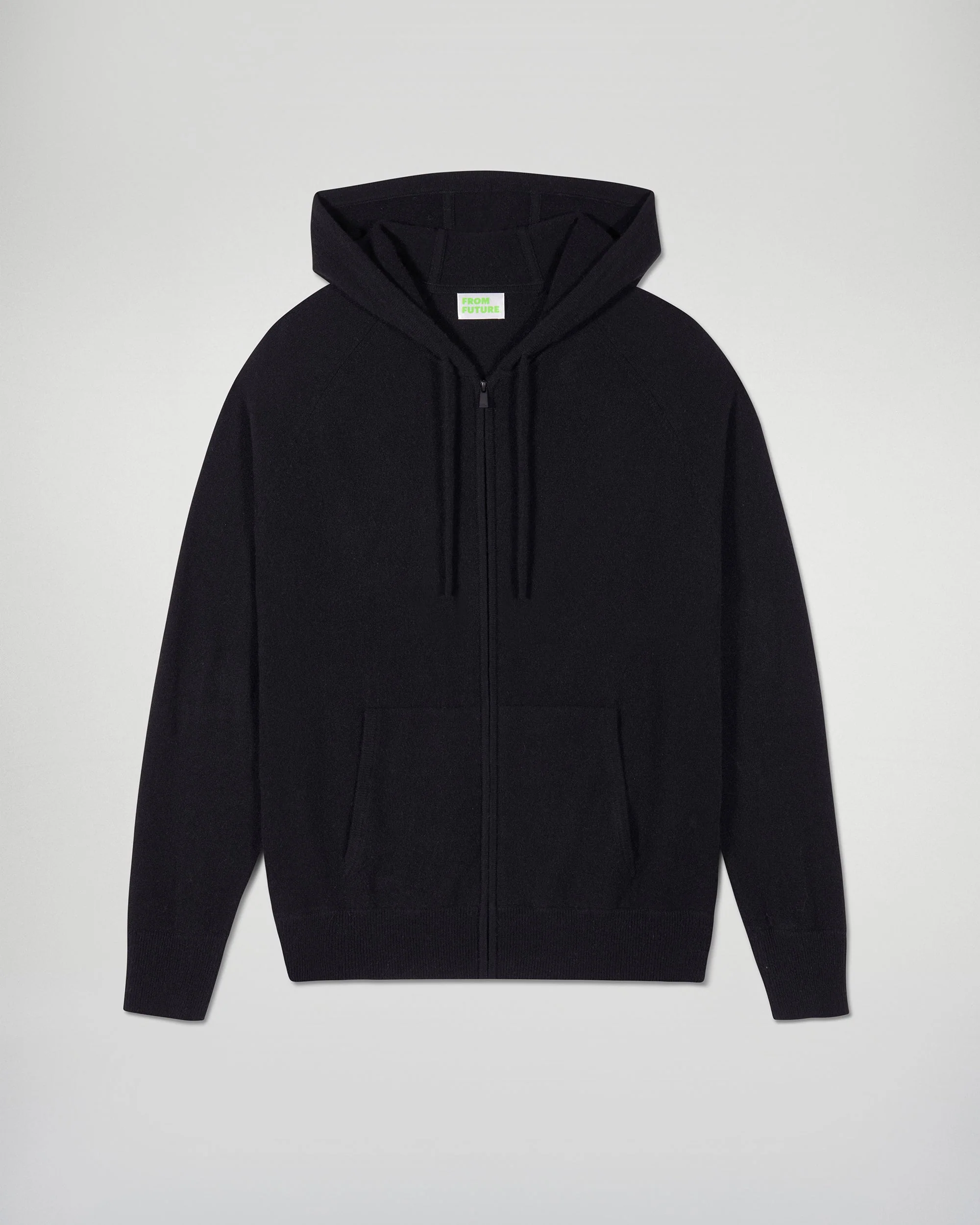 Zipped Closure Hoodie Sweater (H25 / HOMME / Black) - Image 5