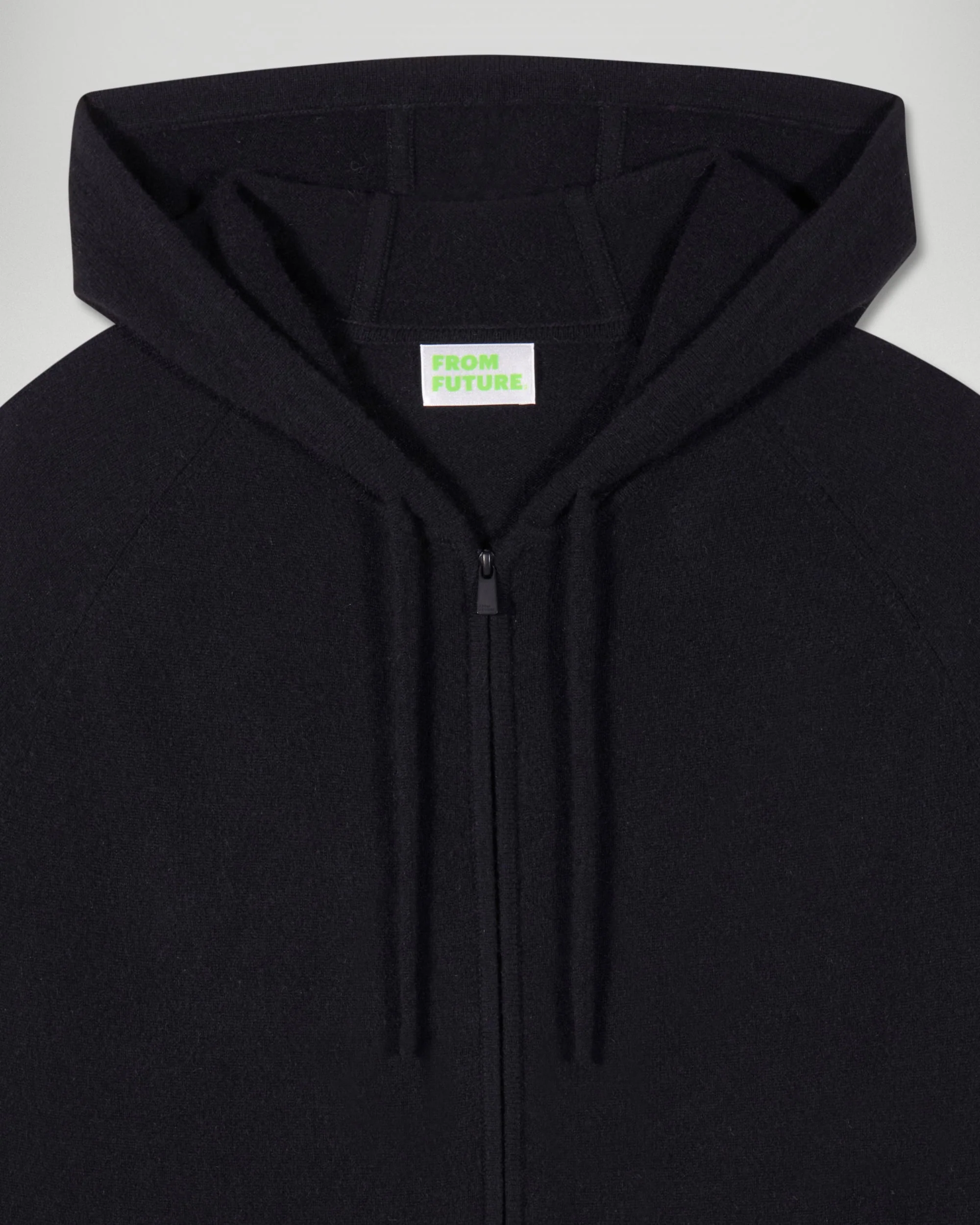 Zipped Closure Hoodie Sweater (H25 / HOMME / Black) - Image 6