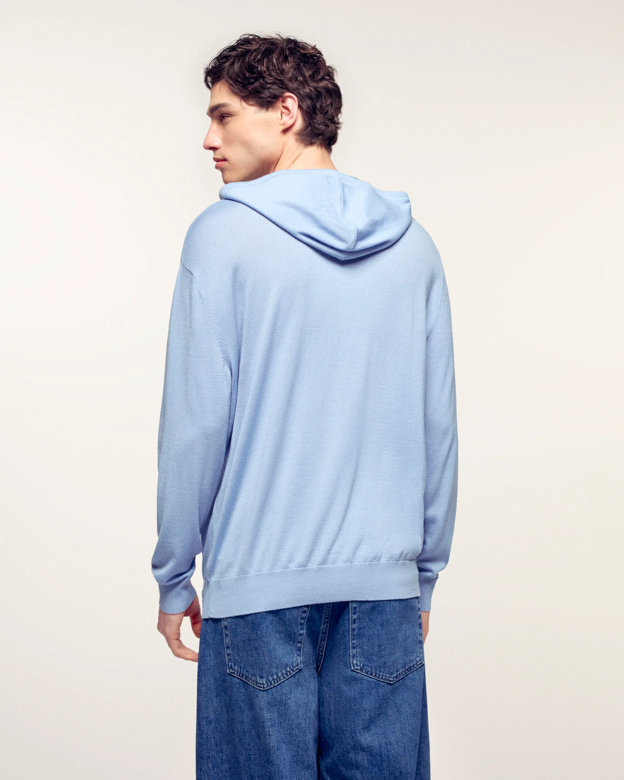 Contrasting Striped Hoodie (S26 / HOMME/ Infinity Blue / RWS) - Image 5