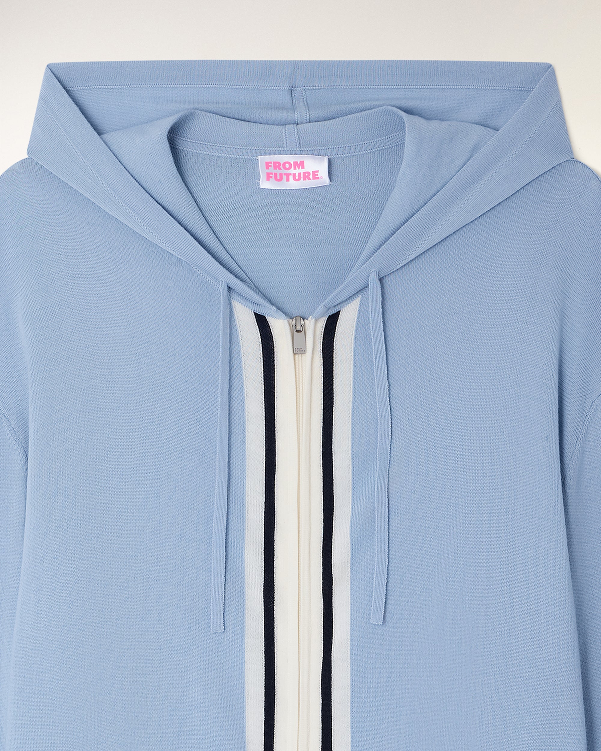 Contrasting Striped Hoodie (S26 / HOMME/ Infinity Blue / RWS) - Image 7