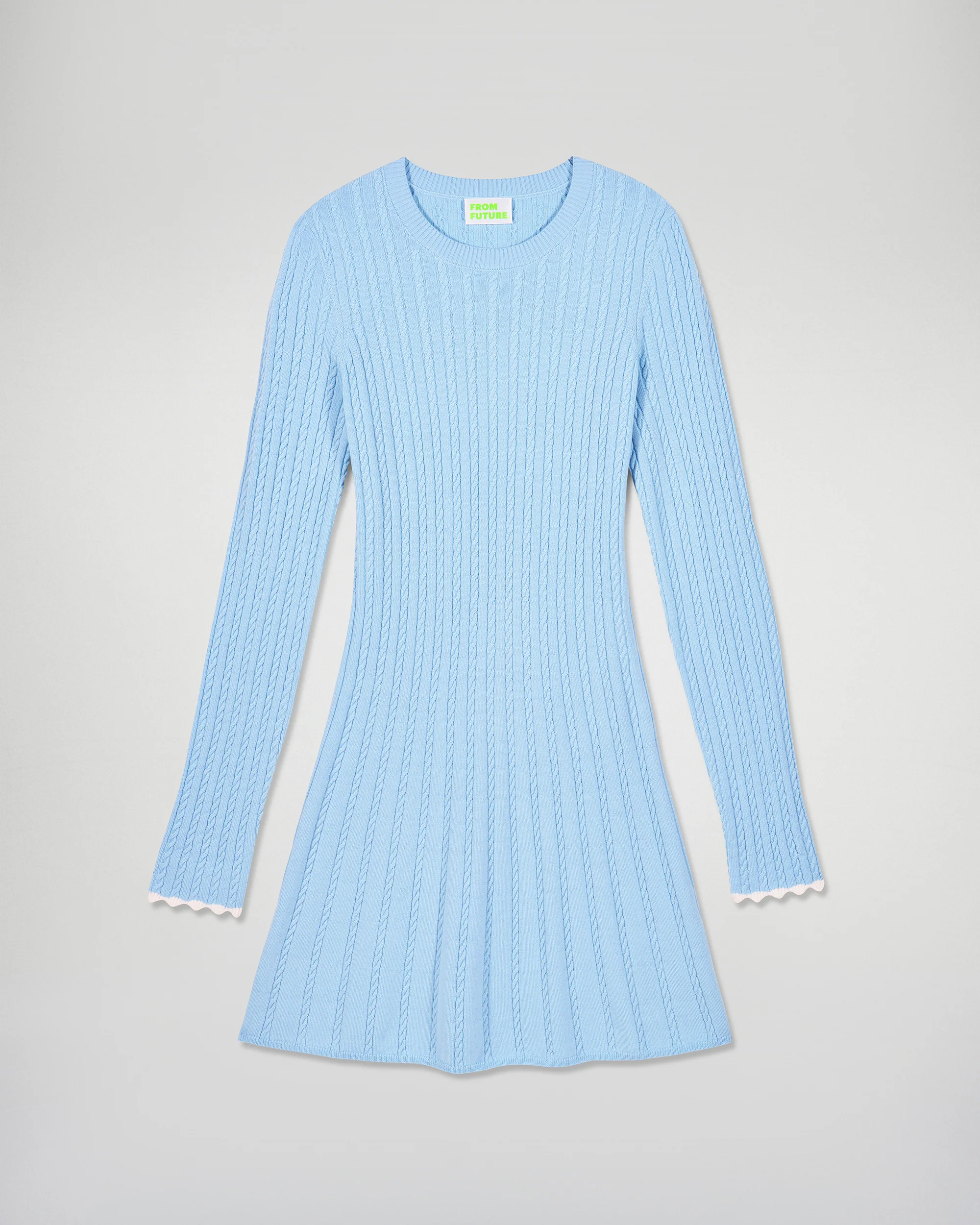Long Sleeve Short Dress (H25 / WOMEN / Baby Blue / RWS) - Image 5