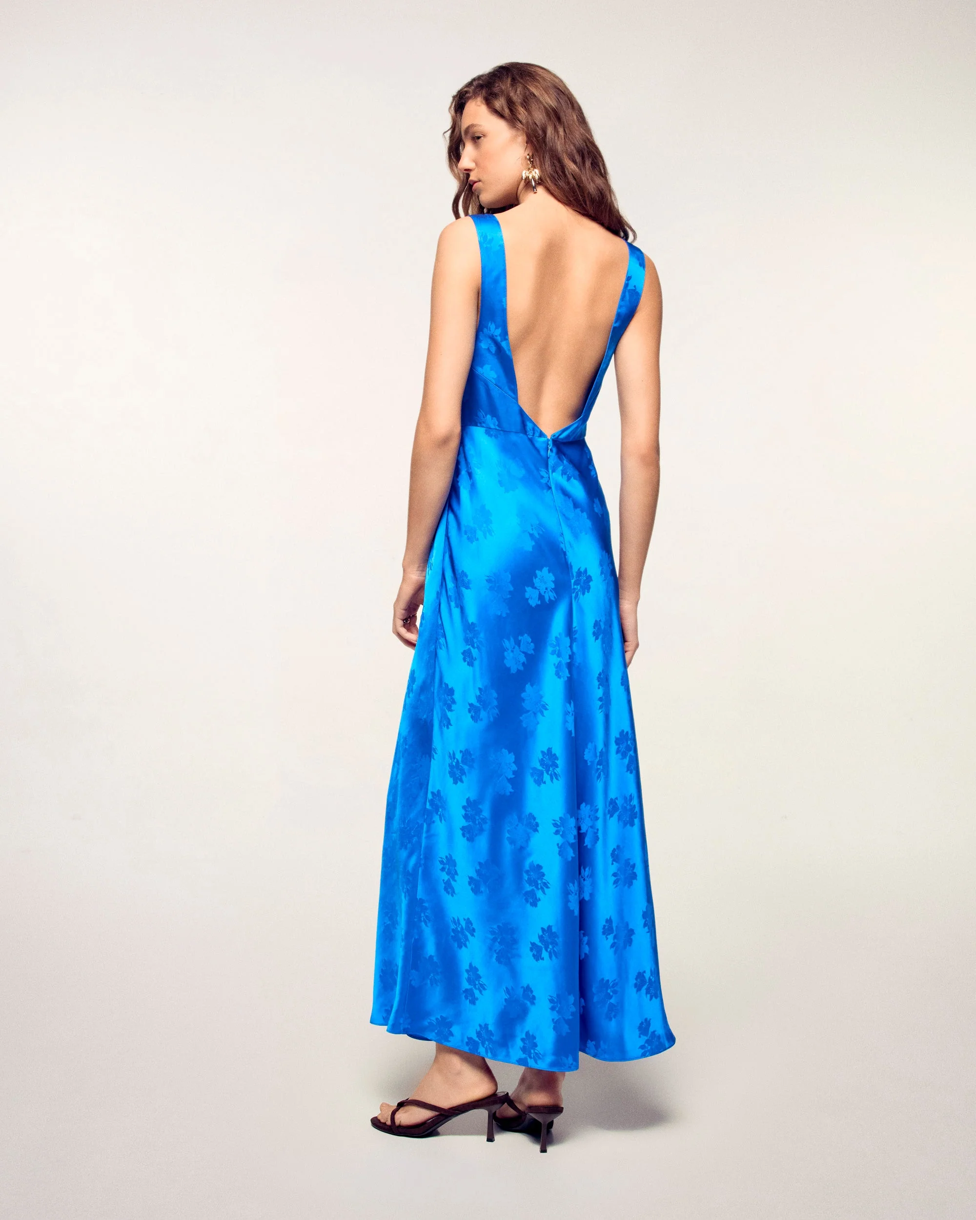 Long Dress with Straps (S26 / FEMME / Ocean Jacquard) - Image 2