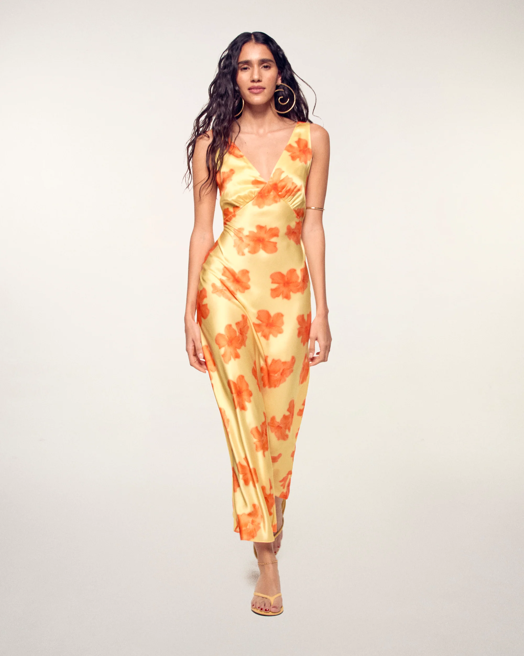 Backless Long Dress (S26 / FEMME / Sunny hibiscus)