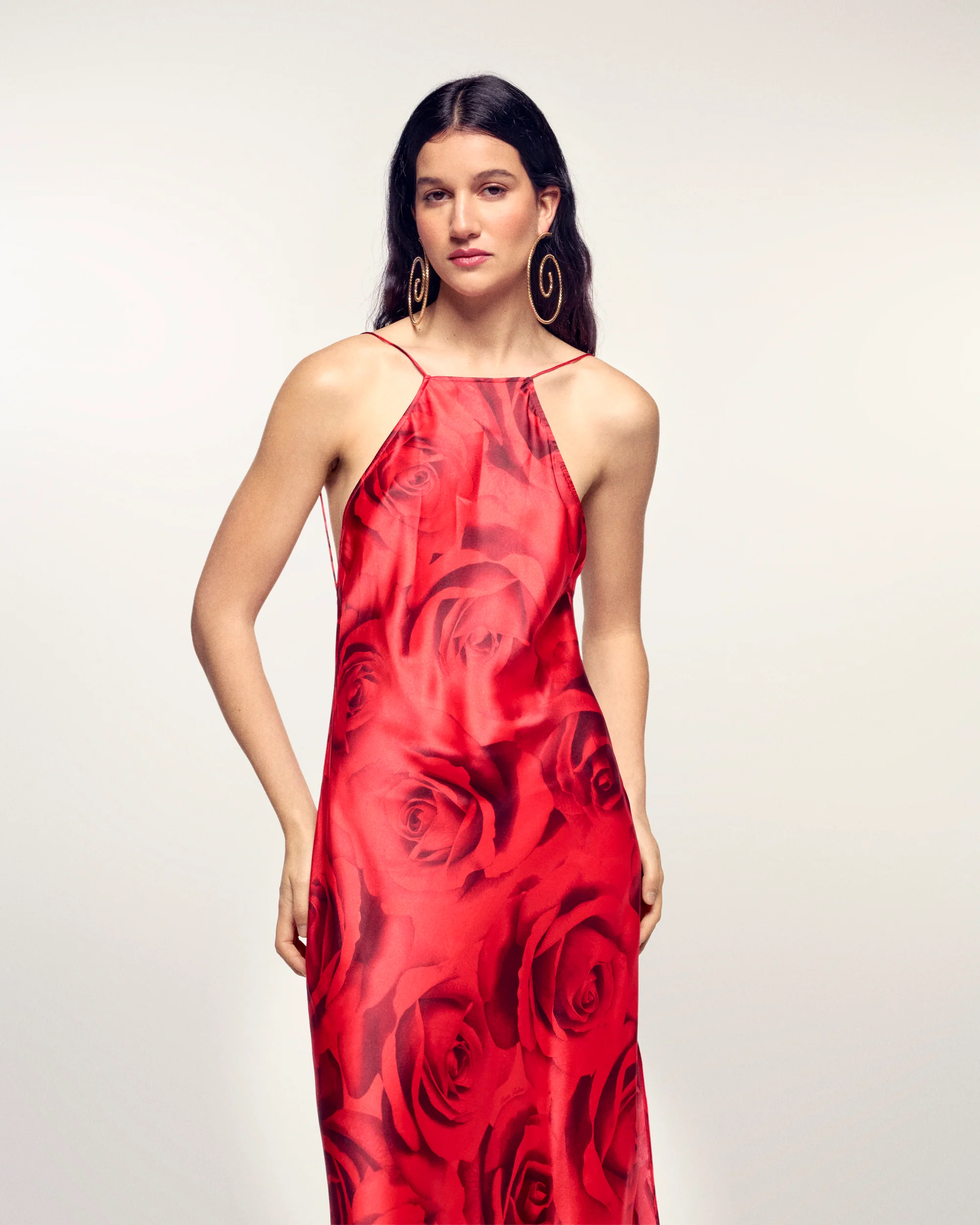 Backless Long Strappy Dress (S26/ FEMME/ Wild Rose Heat) - Image 4