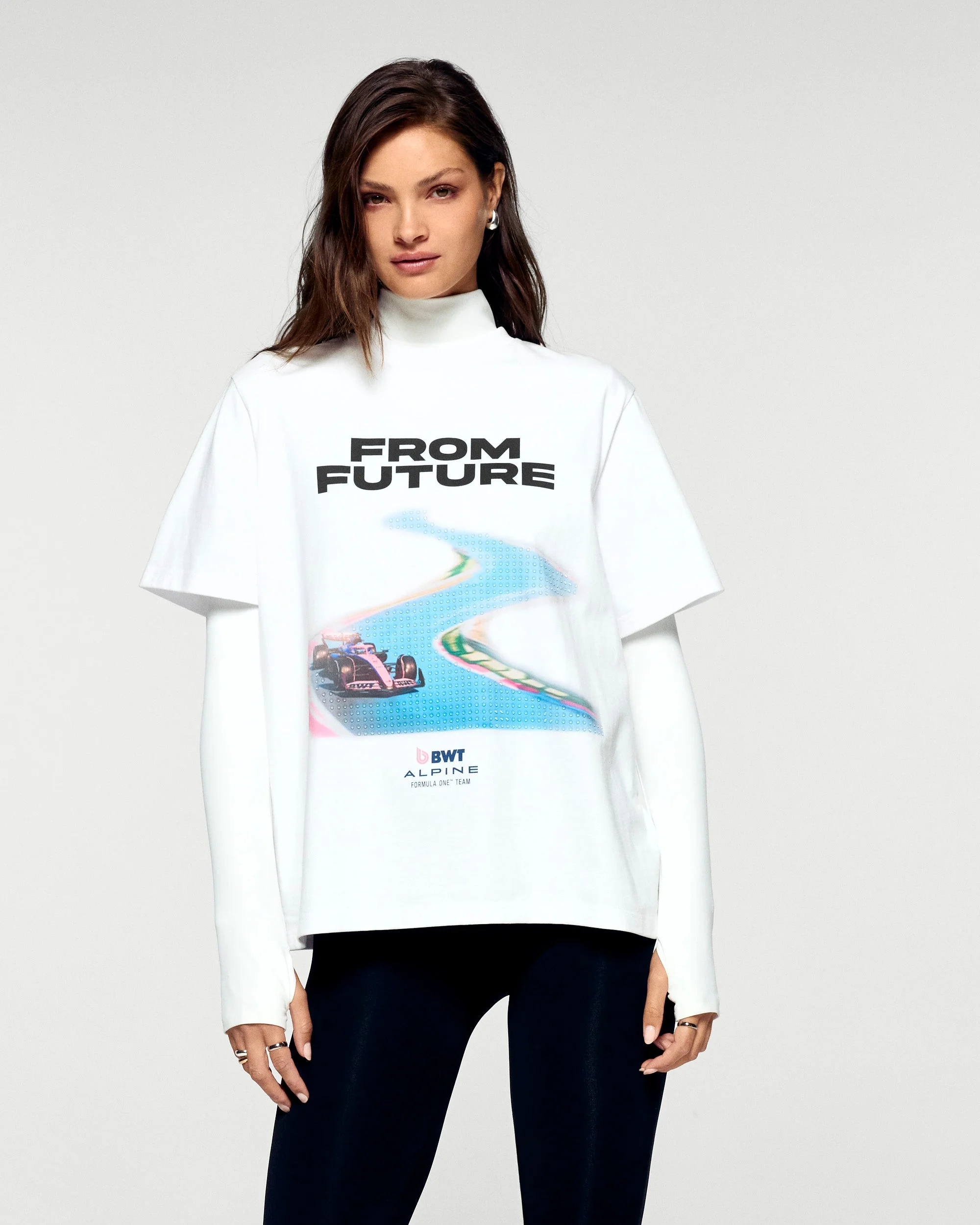 Short Sleeve Crewneck T-shirt Alpine (H25 / WOMEN / White) - Image 4