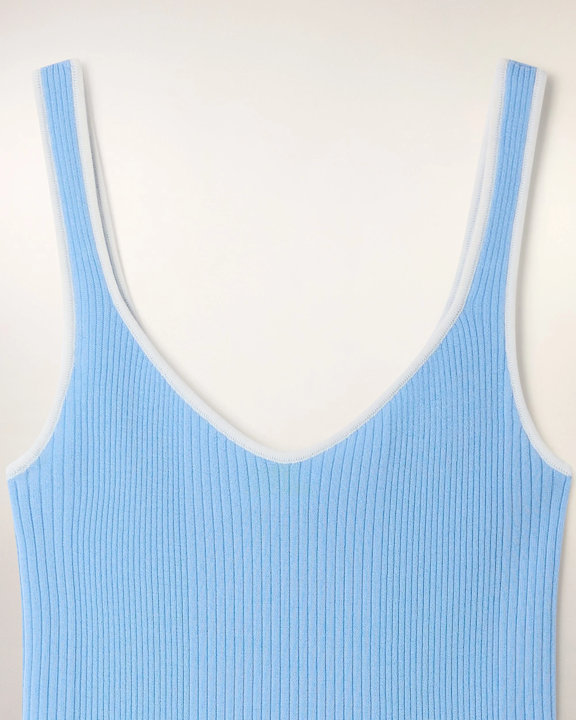 Tank Top with Straps and Contrasting Trim (S26 / FEMME / Baby Blue / RWS) - Image 5