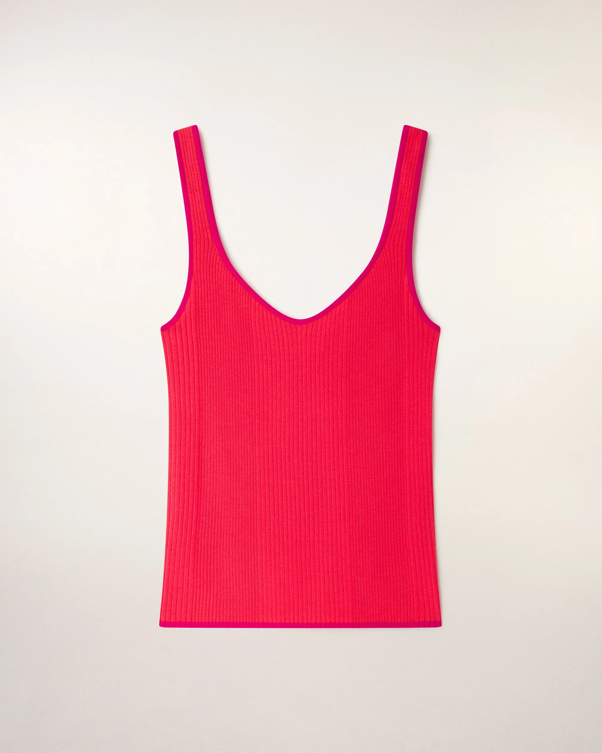 Tank Top with Straps and Contrasting Trim (S26 / FEMME / Love Coral / RWS) - Image 5