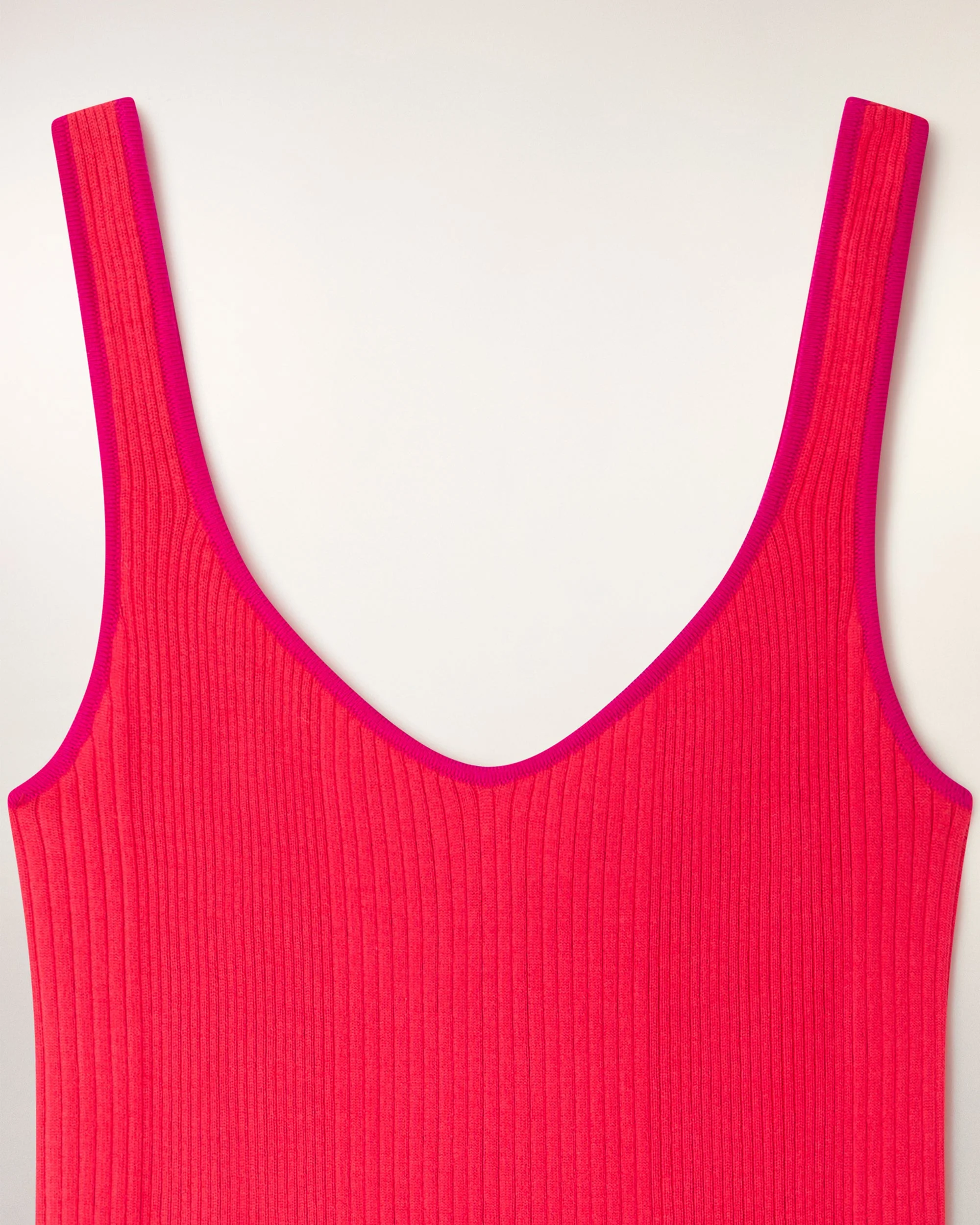 Tank Top with Straps and Contrasting Trim (S26 / FEMME / Love Coral / RWS) - Image 6
