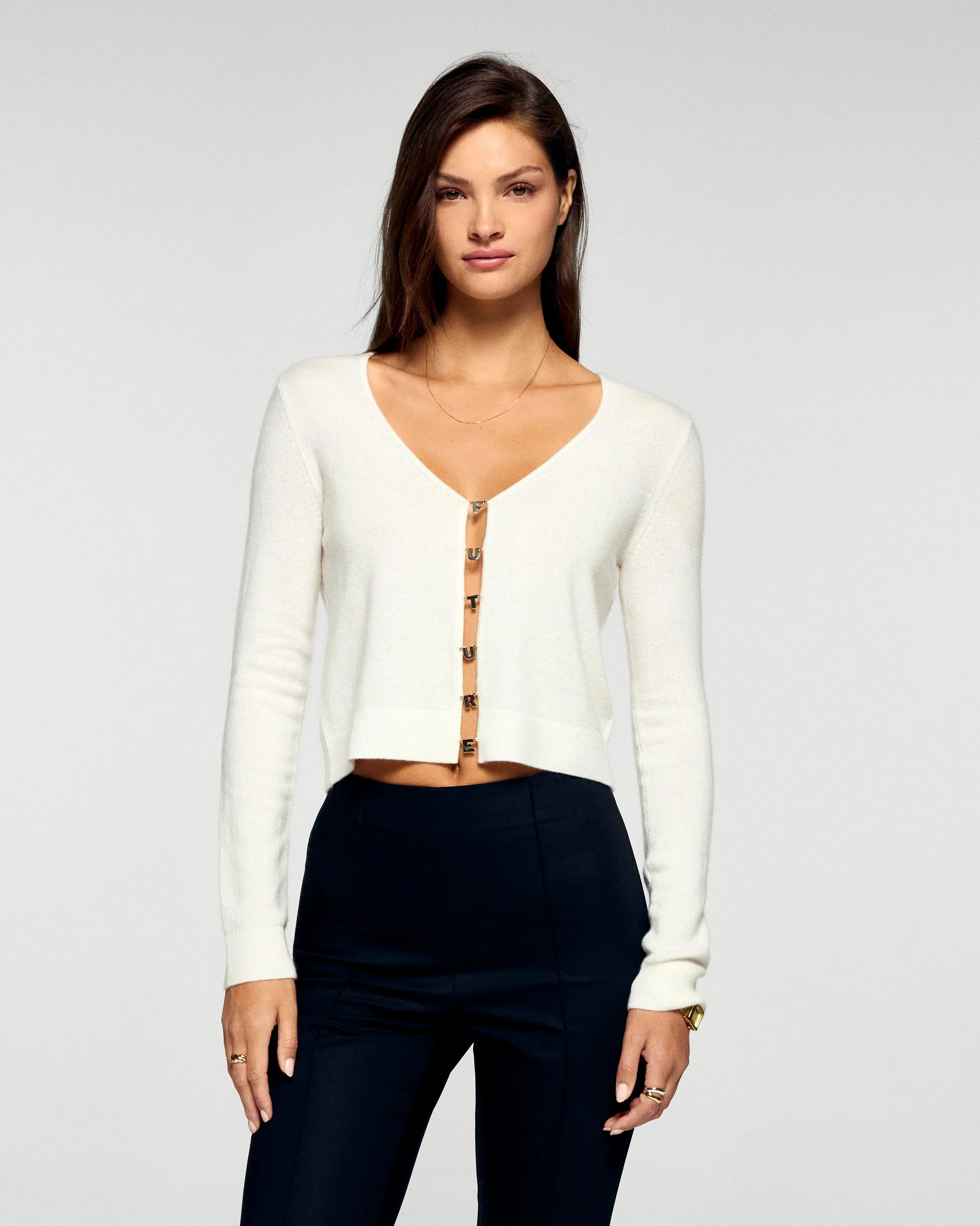 Long Sleeve Top (H25 / WOMEN / White)