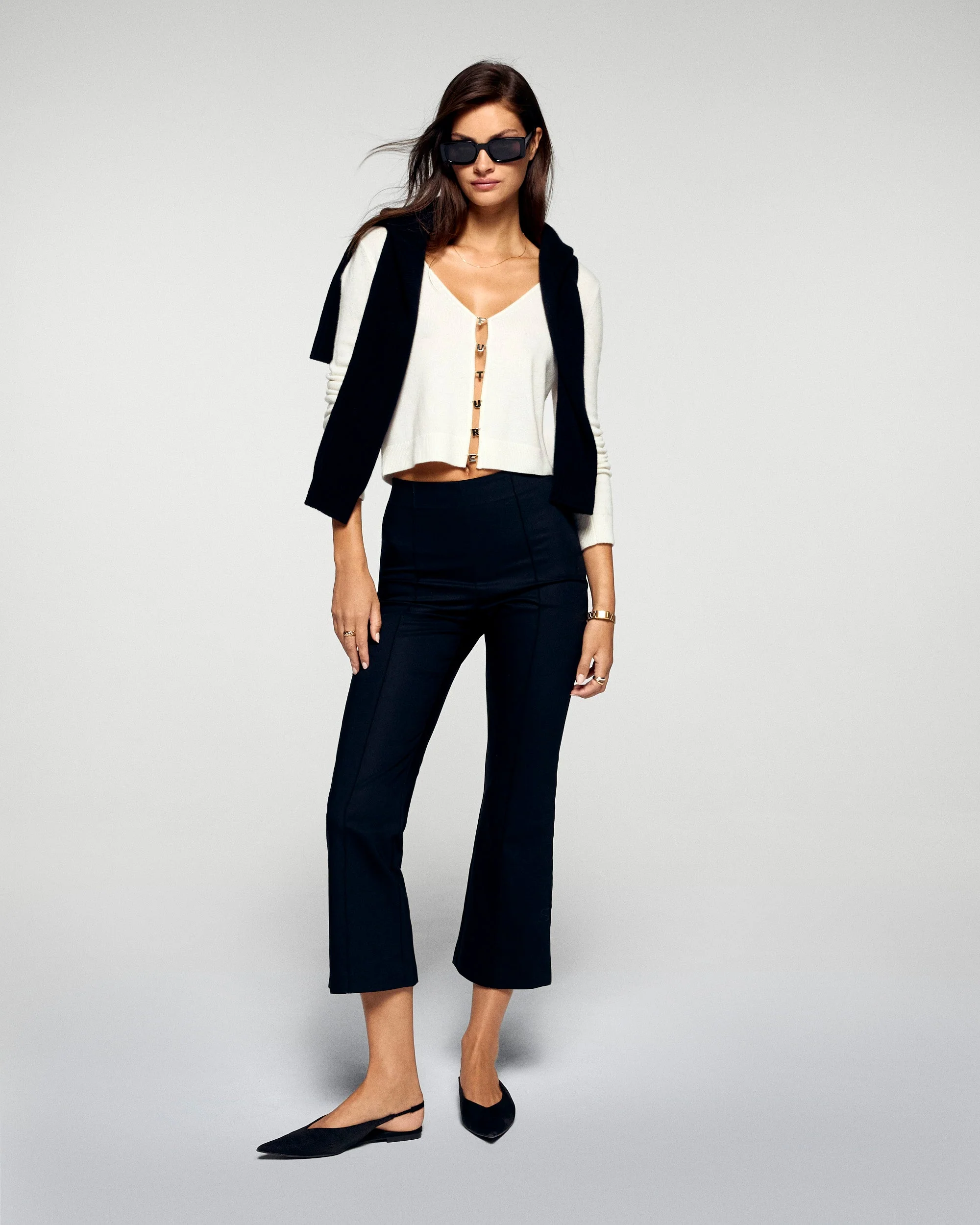 Long Sleeve Top (H25 / WOMEN / White) - Image 3